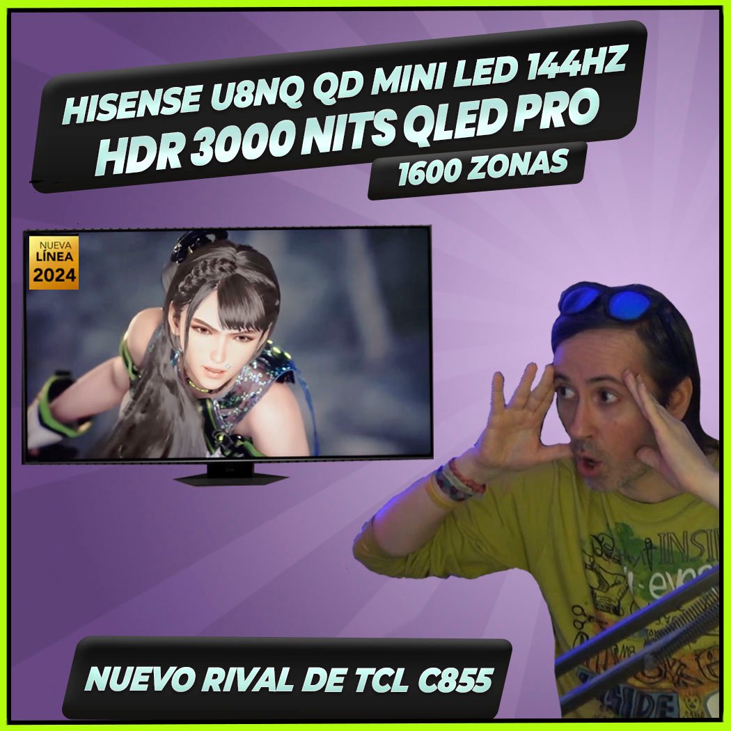 darkgamergeek's tweet photo. Nueva Gama U8 de #Hisense con prestaciones de altura para 2024. Analizamos el modelo Hisense U8NQ QD Mini-LED Mini LED PRO HDR 3000 con Quantum Dot, 144hz, HDMI 2.1, VRR y ALLM ➜ https://t.co/OwmBzID0fE

#Hisense #MiniLED #HisenseU8N #Televisor #SmartTV #Televisores #tvMiniled https://t.co/Xg3vmnsEki