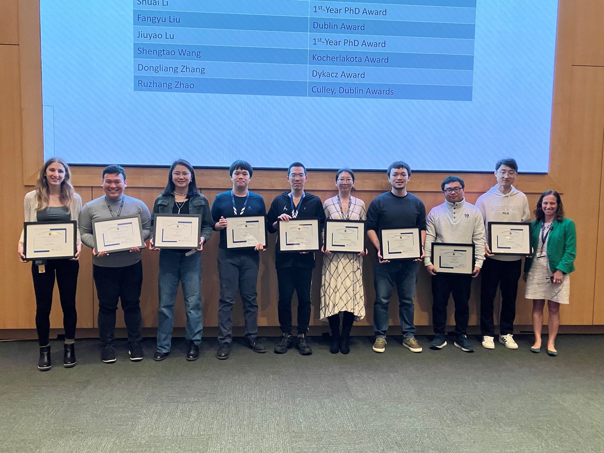 Congratulations to all of the students who received a Biostatistics Department Award this year!🥇All award winners can be found on our website: publichealth.jhu.edu/departments/bi…