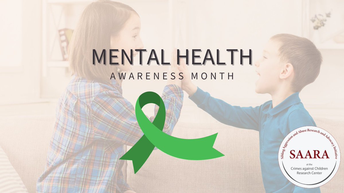 Promoting positive sibling relationships is important to help children and teens develop good mental health. Sibling aggression and abuse are linked to negative impacts on mental health, including depression, anxiety, and self-harm. #MHAM2024 #MentalHealthAwareness