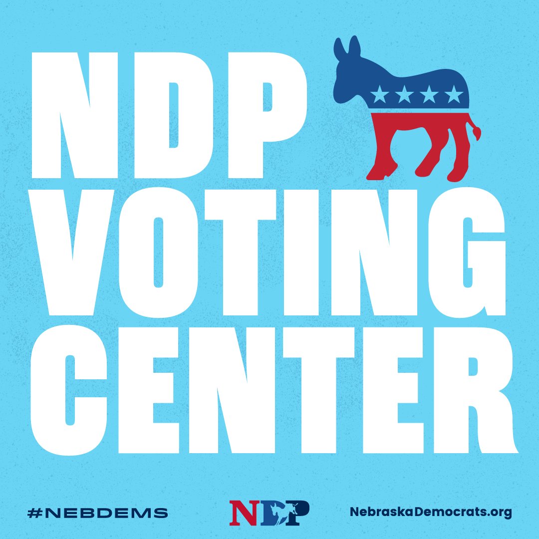 With one week to go until the Primary Election, a friendly reminder that you can vote in person at your local election commission office from now until May 13th. sos.nebraska.gov/elections/elec… Our Voting Center continues to be a great resource for voters. nebraskademocrats.org/voting-center/