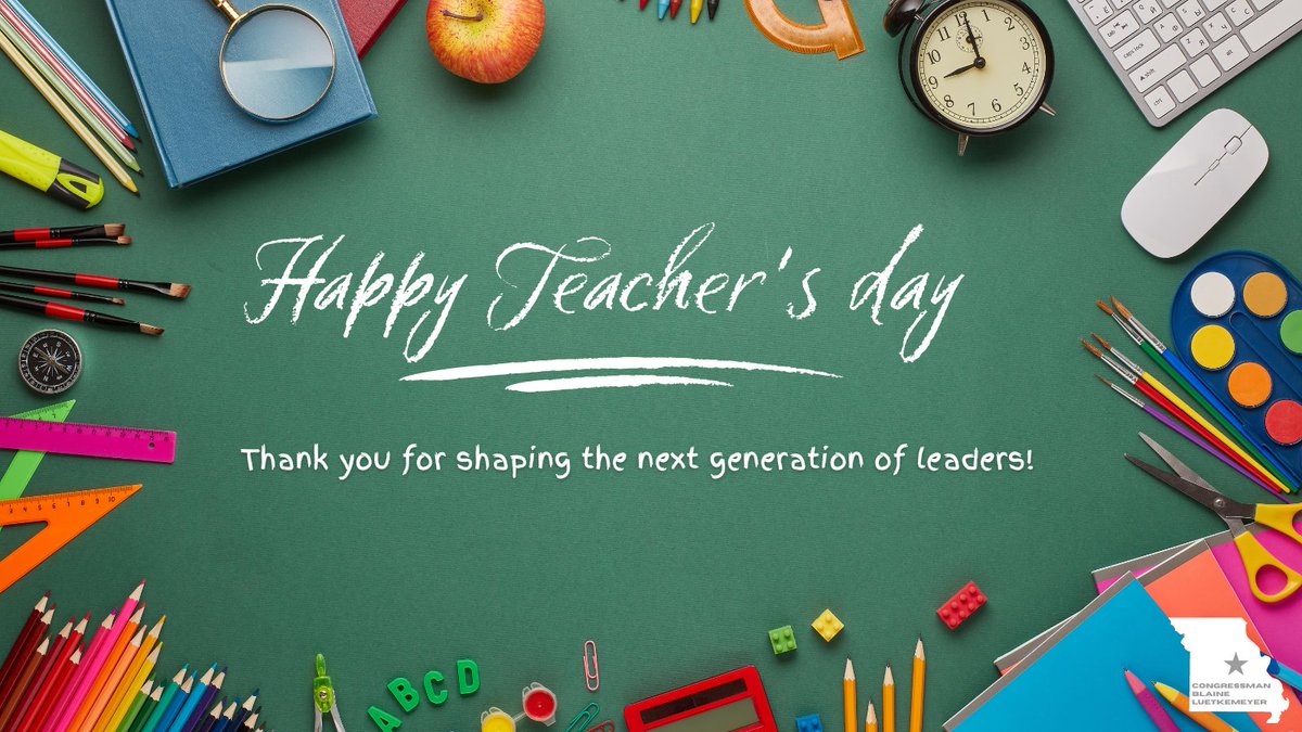 The end of the school year is quickly approaching for many across our district. Thank you to all of the teachers who continuously inspire out next generation of leaders. We couldn't do it without you. #Missouri #NationalTeachersDay #NationalTeacherAppreciationWeek