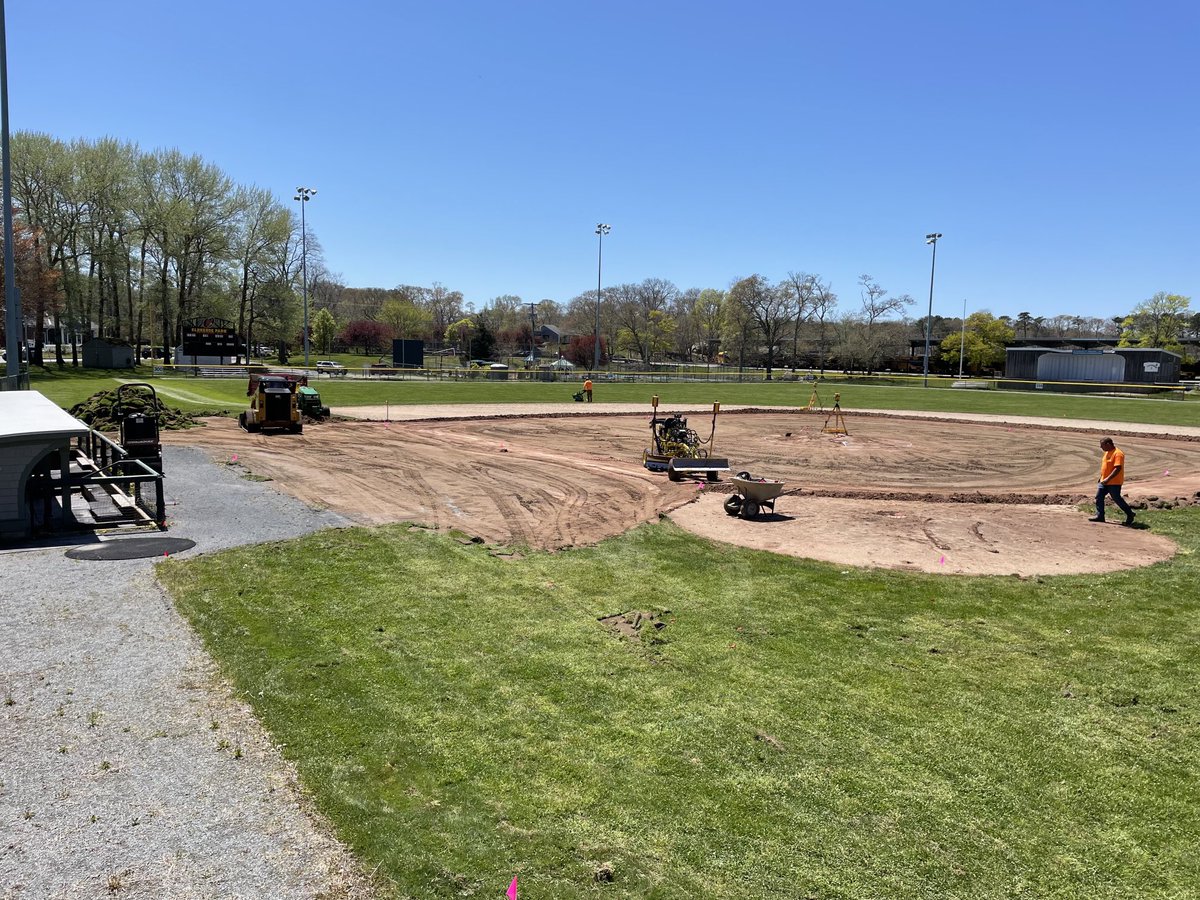 New infield going in at Miss Eldredge.