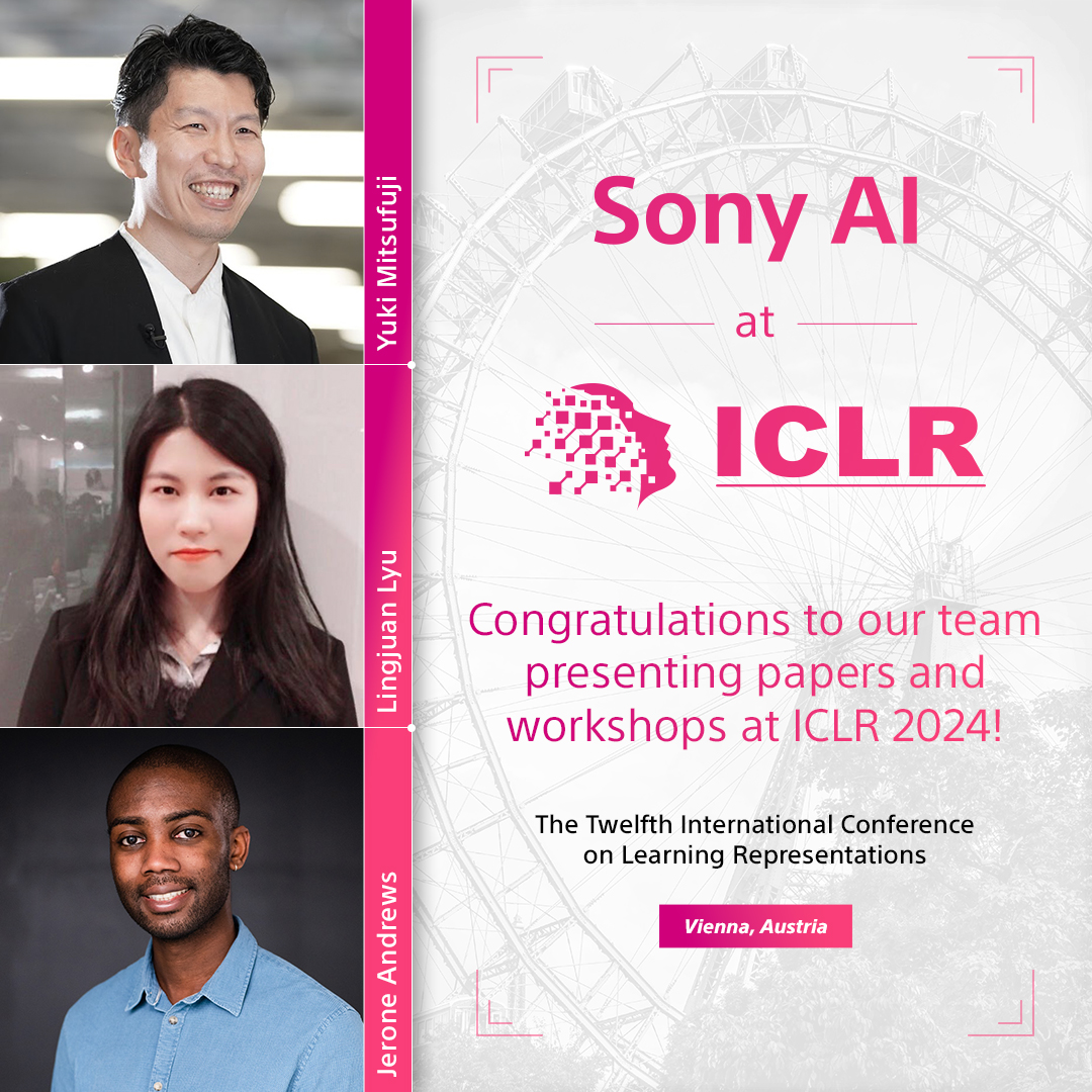 🚀 Exciting news from #SonyAI at #ICLR2024! We're showcasing 10 innovative papers that are pushing the boundaries of AI. From new generative models to advancements in federated learning, find out how we're shaping the future for creators. ➡️ bit.ly/44z2k74