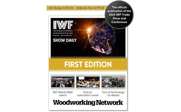 IWFNN: @WoodworkingBiz again joins IWF Atlanta in its production of the IWF Show Daily—the official publication of the IWF 2024 Trade Show and Conference. Ad space closes in June! For more info: ow.ly/mz4n50Ryp9H

#IWFmorefor24 #IWFNN #WoodworkingNetwork #IWF2024