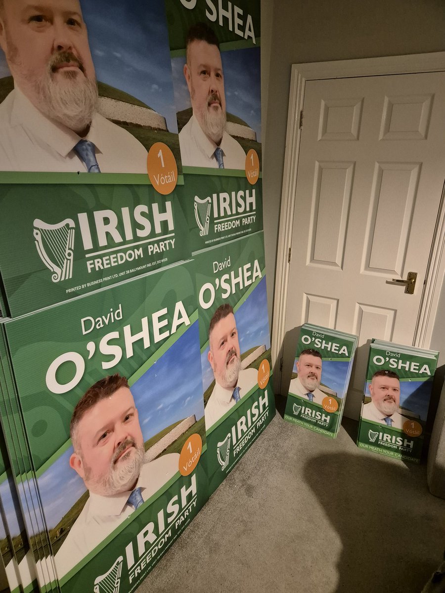 Getting the cable ties ready. Coming to a lamppost near you in Navan very soon. 
#Navan #Meath #localelections2024 #irishfreedomparty #votedavidoshea