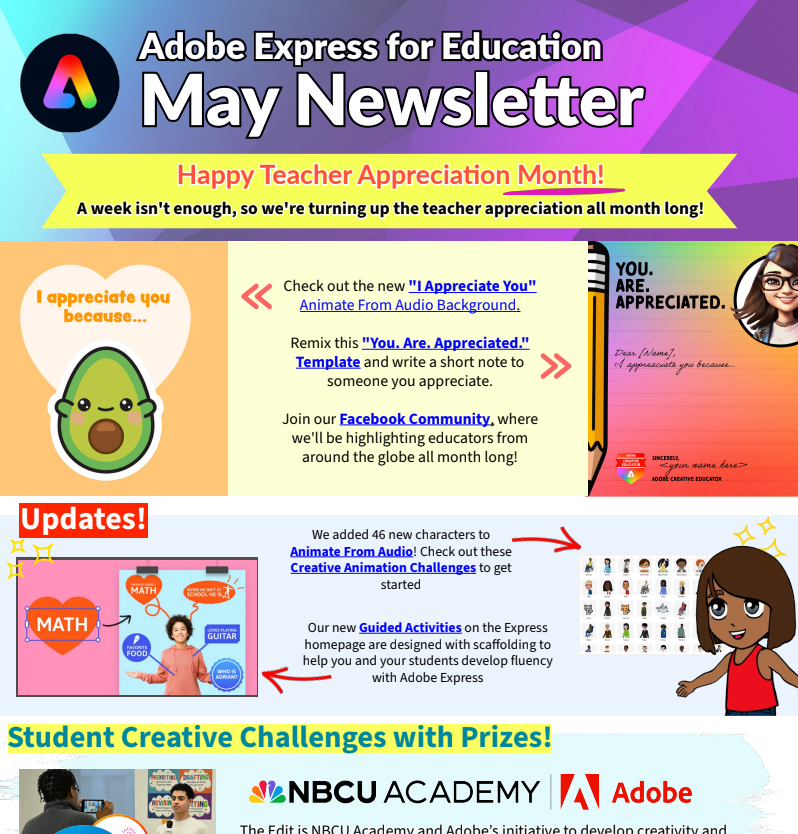 Kelly Fischer (@edtechkelly) on Twitter photo Happy Teacher Appreciation Month! Check out the May <a href="/AdobeExpress/">Adobe Express</a> newsletter. There are so many amazing activities to do with your students! drive.google.com/file/d/1op0V4c… Happy Teacher Appreciation Month! Check out the May <a href="/AdobeExpress/">Adobe Express</a> newsletter. There are so many amazing activities to do with your students! drive.google.com/file/d/1op0V4c…