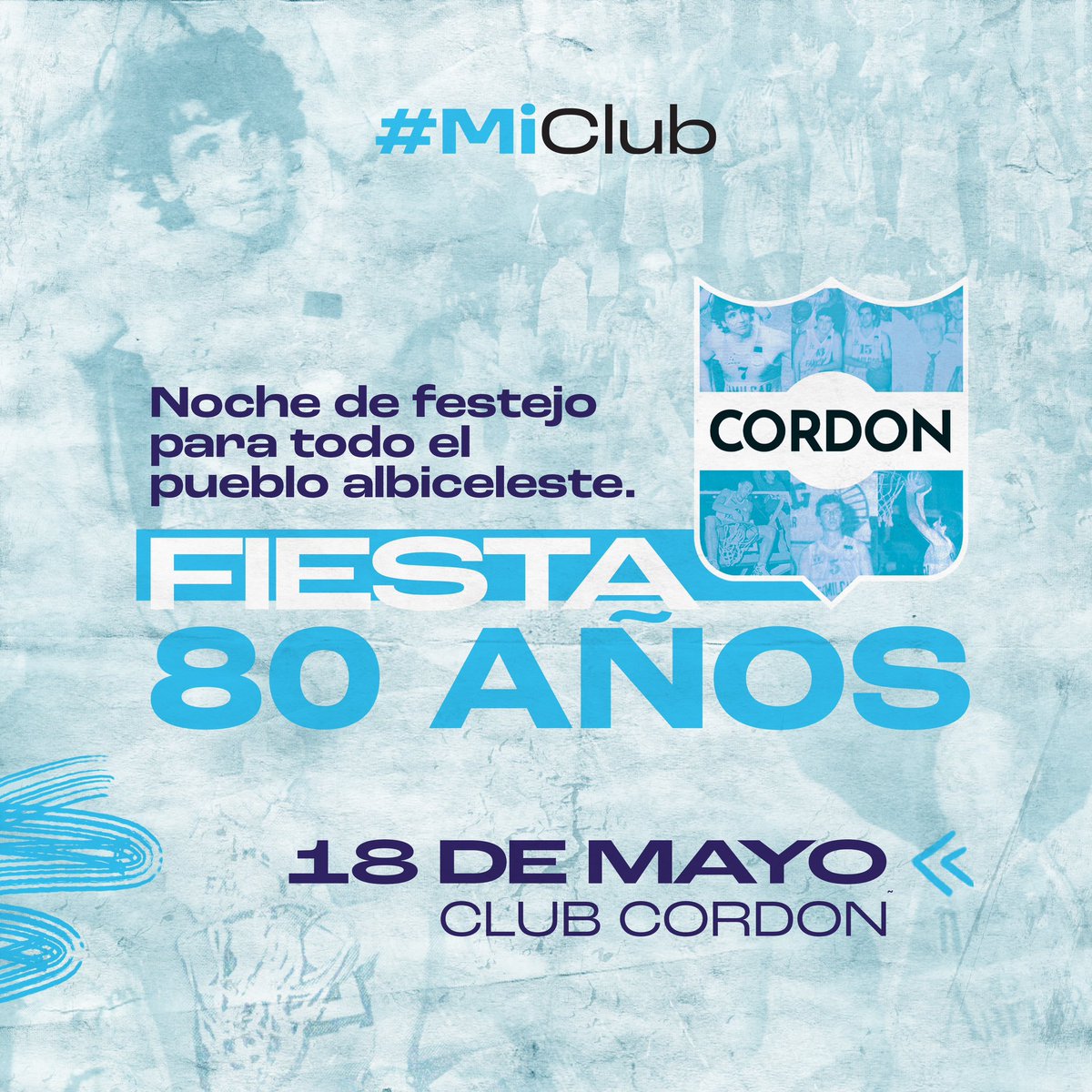 ClubCordon1's tweet photo. 🙌🏼 ¡𝗙𝗜𝗘𝗦𝗧𝗔 𝟴𝟬 𝗔𝗡̃𝗢𝗦! 🥳

El 18 de mayo en el 𝗭𝗶𝘁𝗼, festejamos un año histórico y un nuevo aniversario. 

*️⃣ 𝗣𝗿𝗲𝗰𝗶𝗼 𝗙𝗨𝗟𝗟 $1000 | 𝗣𝗿𝗲𝗰𝗶𝗼 𝗙𝗘𝗦𝗧 $350 

🫰🏻Comprá tu ticket en administración del club o al 098 991 657 📲 https://t.co/hLEeiA4V4N