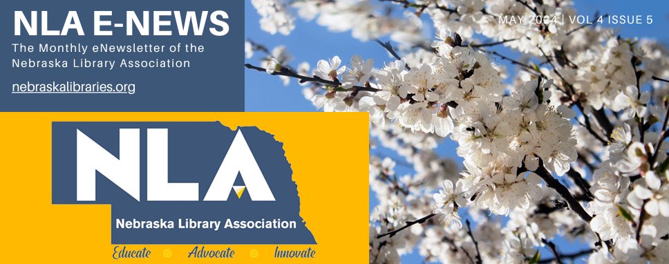 Just like spring blooms, the May e-newsletter is here! Open now for @GoldenSowerNLA winners, C&U/TSRT Spring Meeting details, Nebraska #libraryjob openings, and more. Read it here: nebraskalibraries.org/images/downloa…
