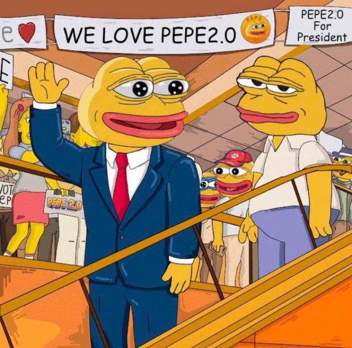Pepe 2.0 for president of meme coins #PEPE2 $PEPE