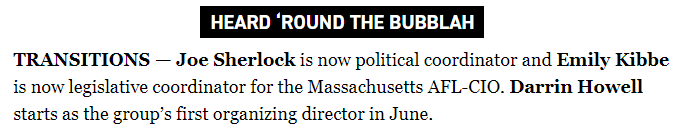 Welcome to the team, Joe and Emily! Joe and Emily both bring extensive legislative and political experience to the MA AFL-CIO #mapoli