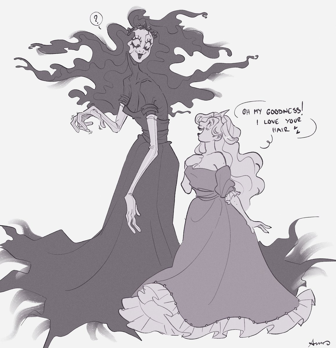 DAY 20 of drawing The Princess every day until The Pristine Cut comes out!

Nightmare and Damsel hanging out <33

#slaytheprincess #thenightmare #thedamsel