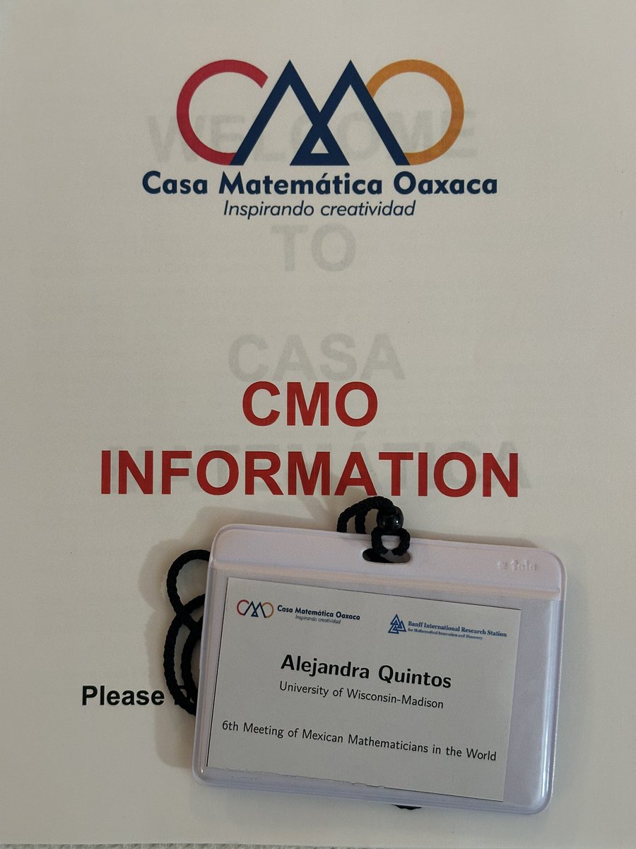 alequintos's tweet photo. ¡Super feliz y emocionada de dar una charla en la “VI Reunión de Matemáticxs Mexicanxs 🇲🇽 en el mundo�� en @CMO_oaxaca! https://t.co/JYJXXUVCSL