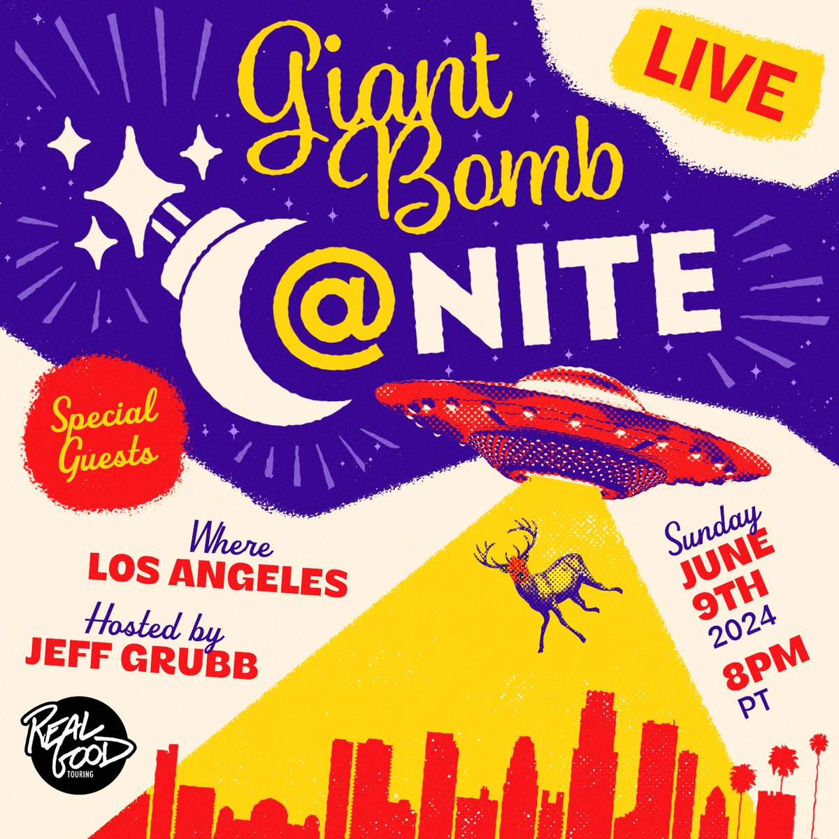 Calling all LA dwellers 📣 Grab your ticket to @giantbomb @ Nite, live from @TheBellwetherLA on June 9 ➡️ bit.ly/giantbombatnite