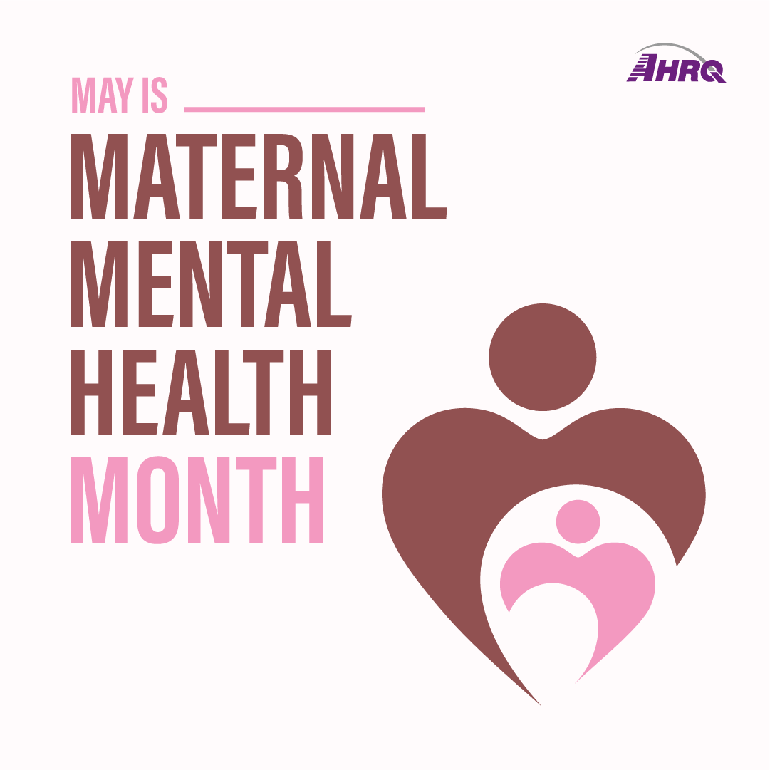 Supporting mothers' mental health is crucial. This May, as we mark #MaternalMentalHealthMonth, #AHRQ reaffirms its commitment to enhancing care through mental health research. Join us in advocating for better mental health resources for all mothers.