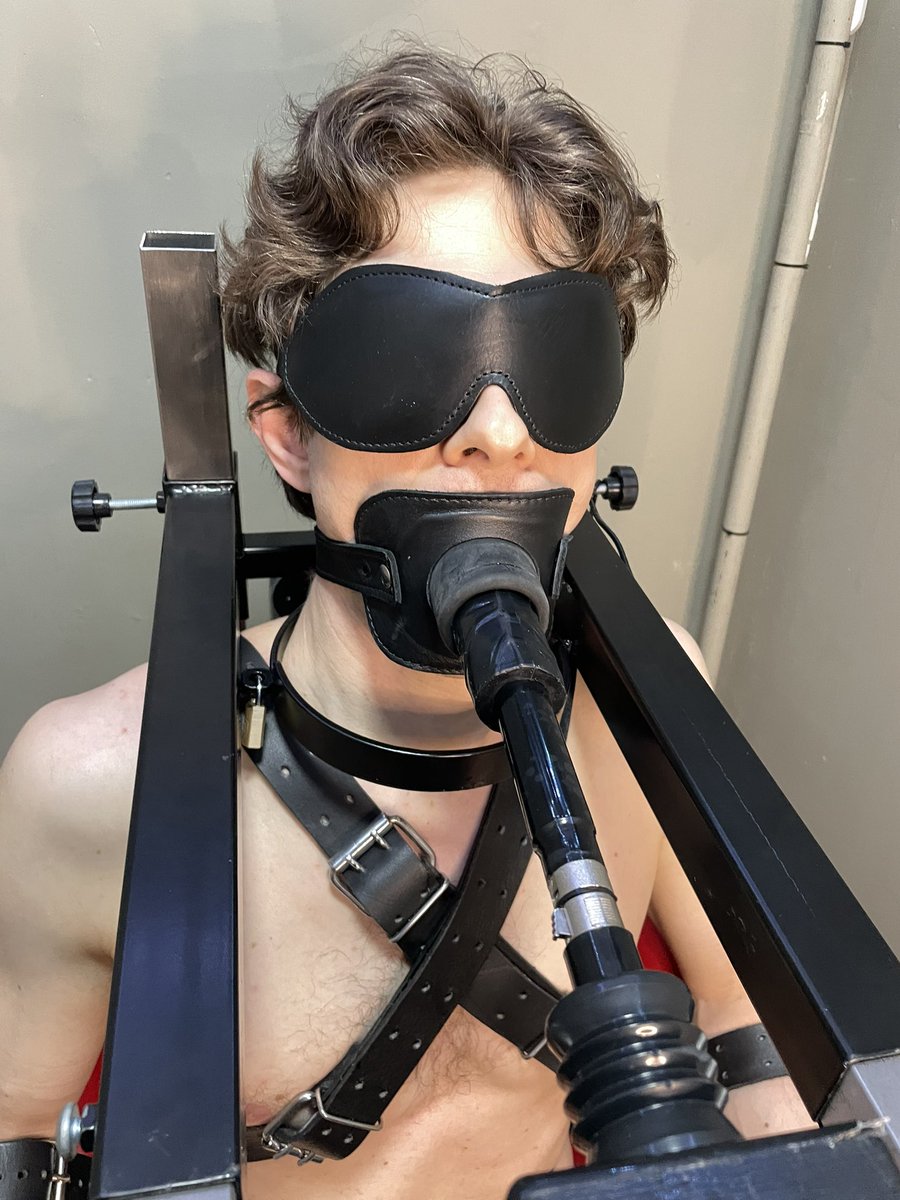 ChastityMaster4's tweet photo. Had a little fun with @neverescape11 on Saturday afternoon. Hooked up to my teasing system, throat trained and electrified cock. He kindly donated two loads. https://t.co/Vn98cJ02hr