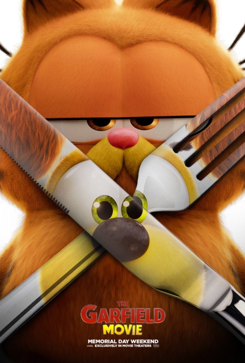 New ‘Deadpool’ themed ‘THE GARFIELD MOVIE’ poster. 

Releasing in theaters on May 24.