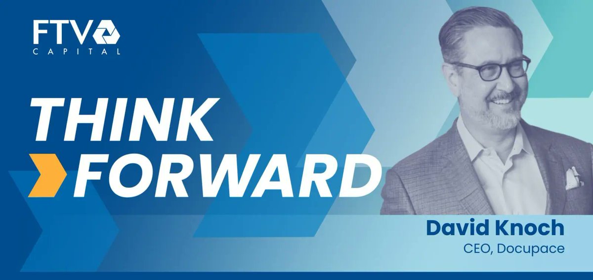 Coming to your feed today... FTV's latest Think Forward featuring <a href="/docupacetech/">Docupace</a> CEO <a href="/DavidKnoch/">David Knoch</a> on successfully building a comprehensive platform for the wealth management industry. 💥 
 
An "Ops-in-One" platform, Docupace provides wealth managers with an ecosystem of digital