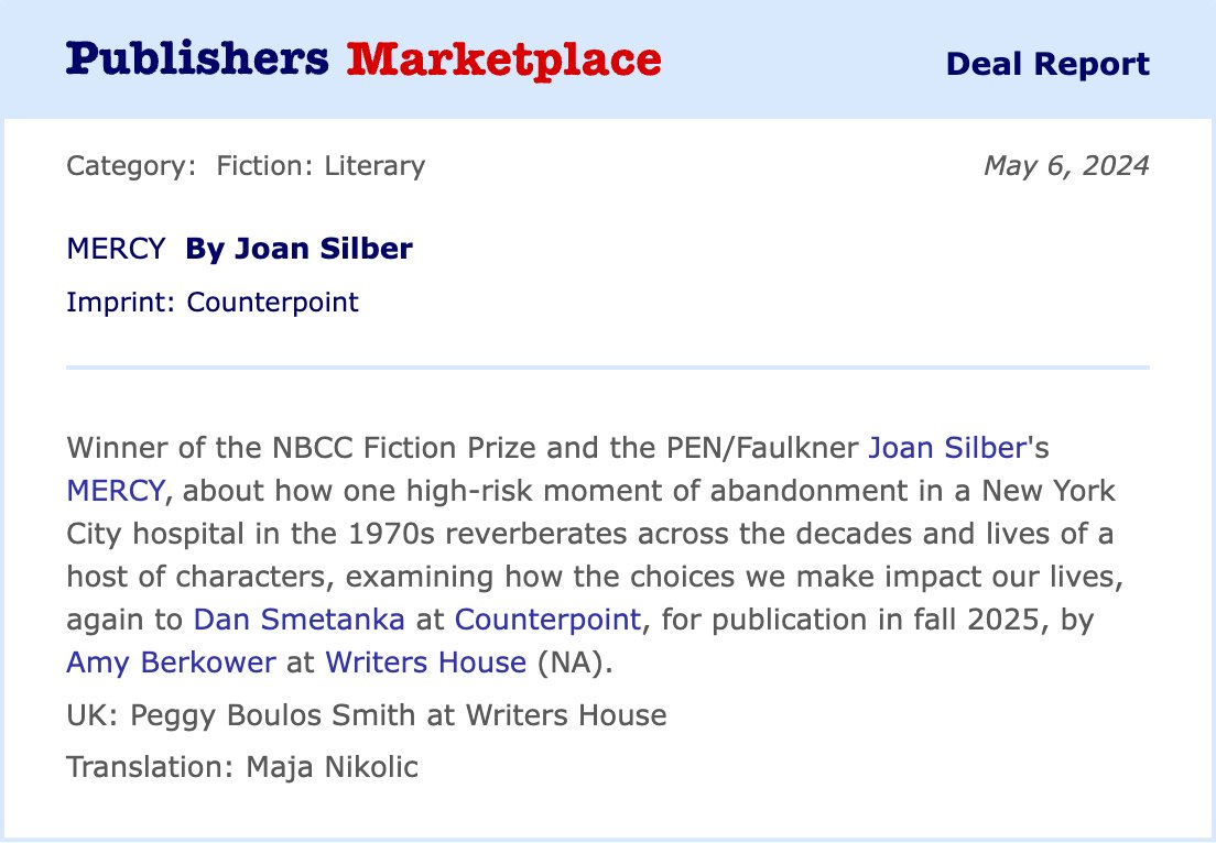 Silber Hive RISE UP! All of us at @CounterpointLLC are thrilled to have a new Joan Silber novel coming next fall. One of our very best. 📚🎉❤️