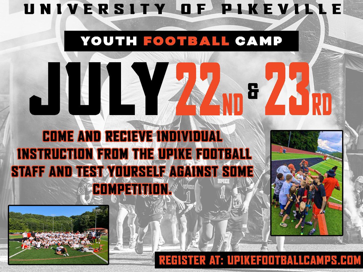 Come join us this July 22nd and 23rd for our Youth Football Camp!!