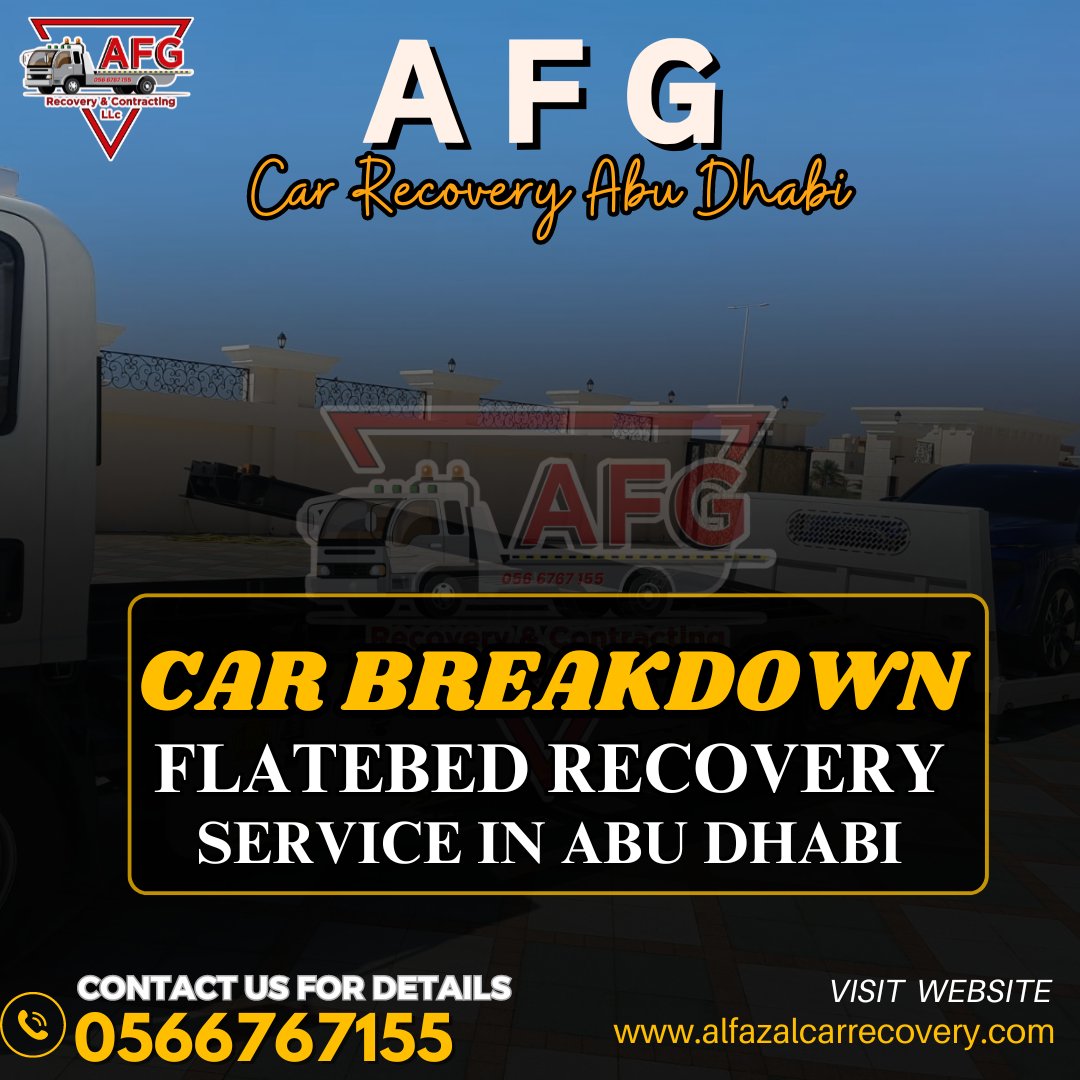 Looking for reliable flatbed recovery services in Abu Dhabi?
AFG Car Recovery Abu Dhabi
Emergency Call: 0566767155
Experienced Team.
Safety First.
24/7 Availability.
Specialized Equipment.
Swift Response
.
#carrecovery #UAECarRecovery #carrecoveryservice #afgcarrecoveryabudhabi