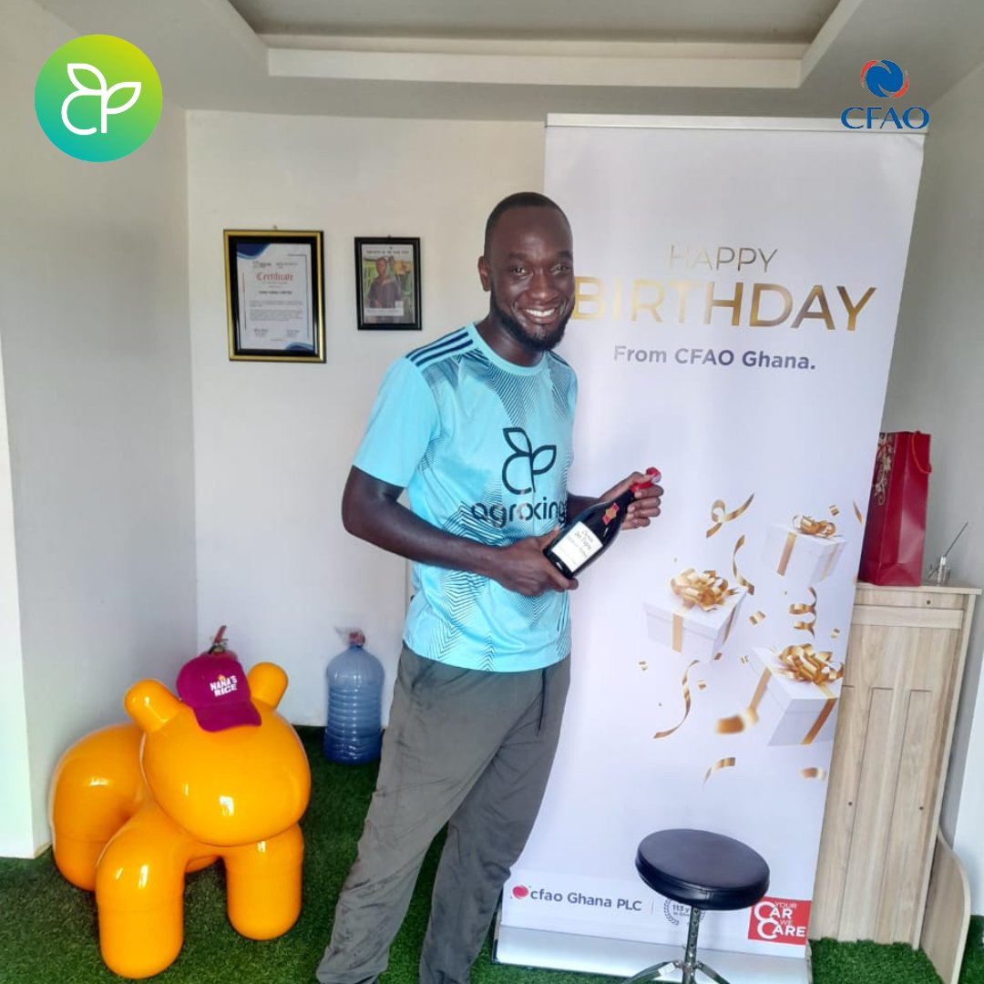 With gratitude, CFAO(@CFAOmotors) Ghana joined us at Agro Kings Farms to honor his special day with thoughtful gifts. Here's to many more years of growth and success! #TheInnovationsCompany #ieatlocal