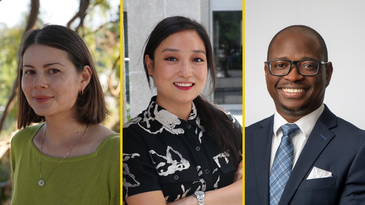 Three legal scholars are poised to deepen and expand the research and teaching expertise at #UAlbertaLaw in their new positions as assistant professors.

Caylee Hong, Angela Lee and Adebayo Majekolagbe bring valuable expertise to both their students and the research community at
