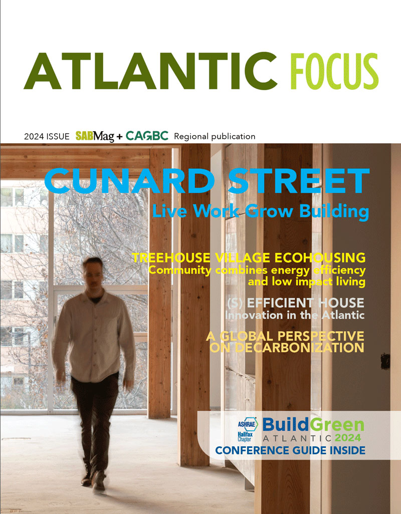 The architects FBM used their new office in Halifax as a research project on building with mass timber. The building sits on a former brown field site and has seven residential units above the office space. See more : cagbc.org/news-insights/…