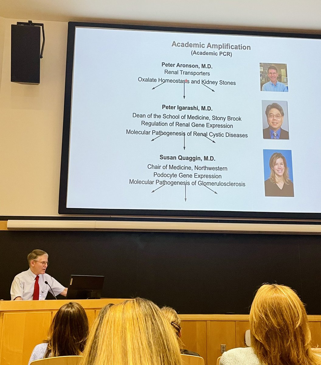 Dr. Peter Aronson gave the 36th annual Farr lecture at @YaleMed Student Research Day today! Summary of so much wisdom in just 1 hour: You can’t know your research will directly make a difference, but by being a part of the “Academic PCR” you are guaranteed to make a difference.👏
