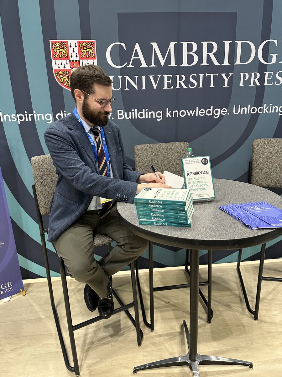 At #APAAM24, @jon_m_depierro, Associate Director of The @MountSinaiNYC Center for Stress, Resilience and Personal Growth, signed copies of Resilience: The Science of Mastering Life's Greatest Challenges.
