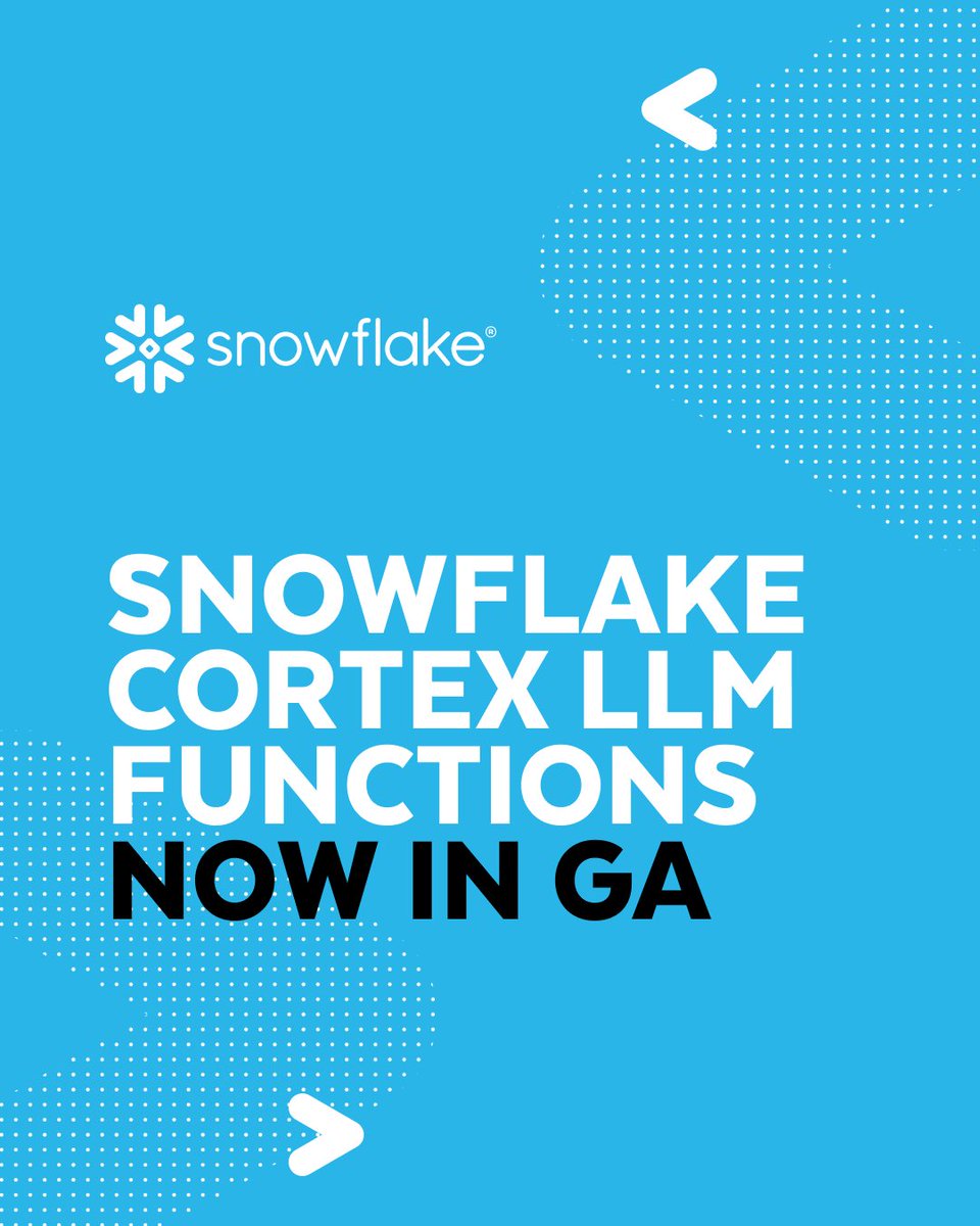 At @SnowflakeDB , we are on a mission to bring AI innovation to the enterprise with lightspeed. So excited that #SnowflakeCortex is now generally available to our customers! And we also added easy access to the latest industry-leading AI models #RekaCore @RekaAILabs and #Llama3…