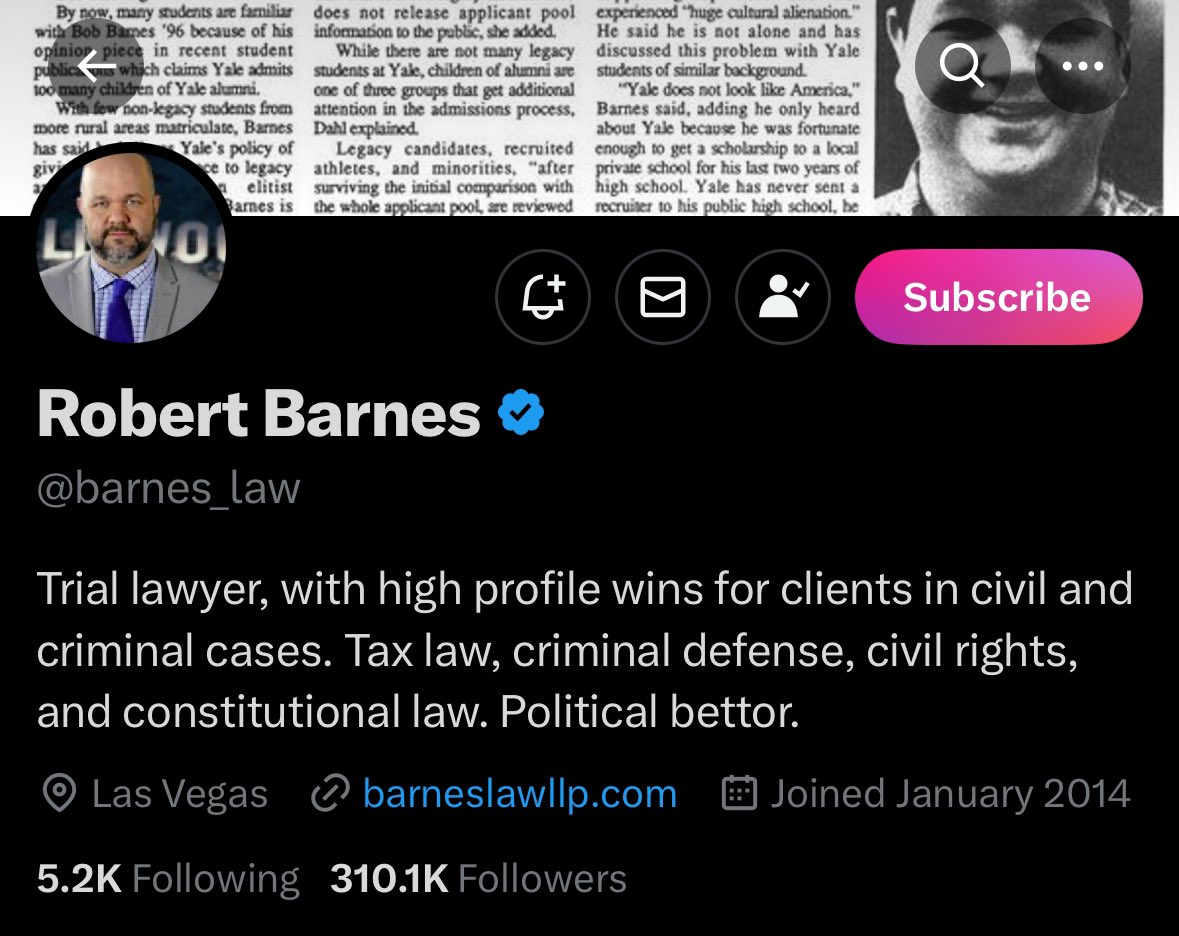 Wow. RFK promoter Robert Barnes unfollowed me today after we supported each other during the primary I guess money talks