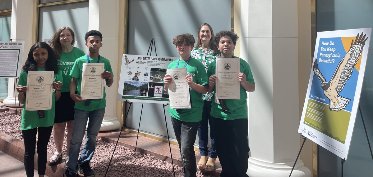 Congratulations to the winners of Keep Pennsylvania Beautiful’s Litter Hawk Youth Award program! The Litter Hawk Youth Award program is offered annually and is funded by the @PennsylvaniaDEP Read more here about the winners and our celebration: keeppabeautiful.org/keep-pennsylva…