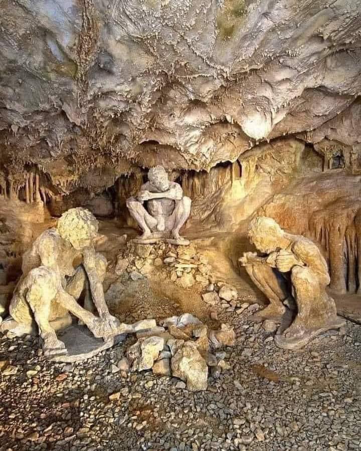 The Theopetra Cave is an archaeological site located in Meteora, in the central Greek region of Thessaly, Greece.
Radiocarbon evidence shows for human presence at least 50,000 years ago.

Excavations began in 1987 under the direction of Ν. Kyparissi-Apostolika, which were meant