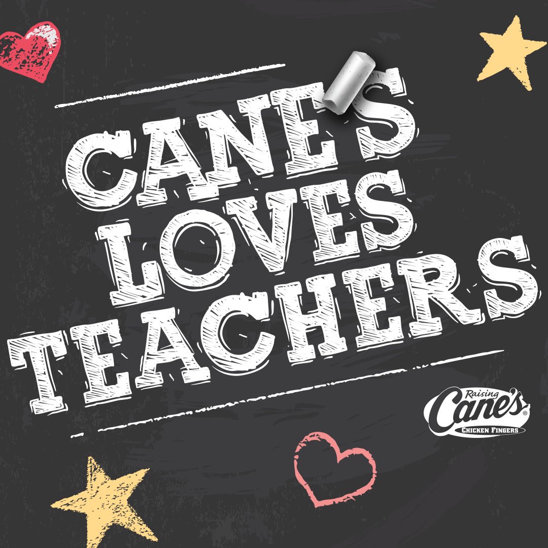 CALLING ALL TEACHERS! Enter Raising Cane’s Ultimate Teacher Summer Break between May 6 thru May 10, 2024 for your chance to be ONE of TEN TEACHERS to win an ALL-EXPENSES-PAID SUMMER VACATION. Enter here for your chance to win: raisingcanestasweepstakes.com