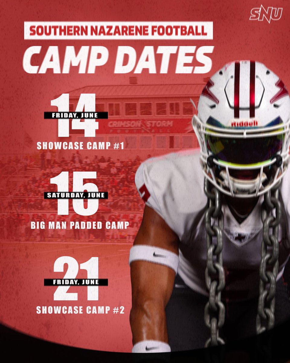 Summer camps are right around the corner! Get registered and come see us next month! 🔗snufootballcamps.com