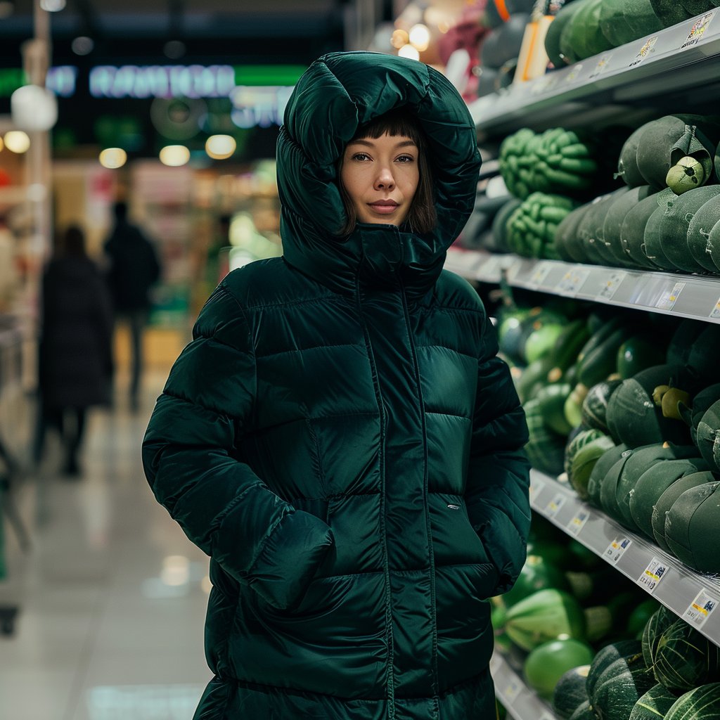 16 images of gorgeous women in forest green down coats have dropped on Patreon for our top tier of Patrons...

Follow us for more great content

#downcoat #puffercoat #aiart #midjourneyart #hooded #green #forestgreen #shopping #wintershopping