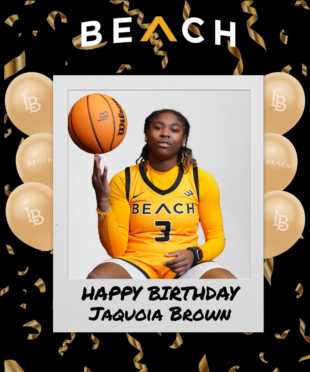 Join us in wishing our new 2024 signee, Jaquoia Brown, a very Happy Birthday! 🥳🎉 #GoBeach