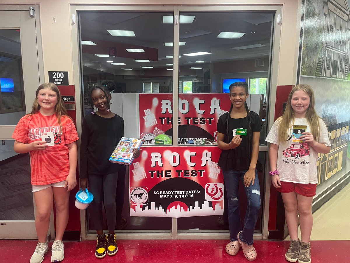 Congratulations to our first four winners of the Rock the Test Challenge! Let's keep the momentum going for our Writing test this Thursday! #AchievementUnlocked #StudentSuccess