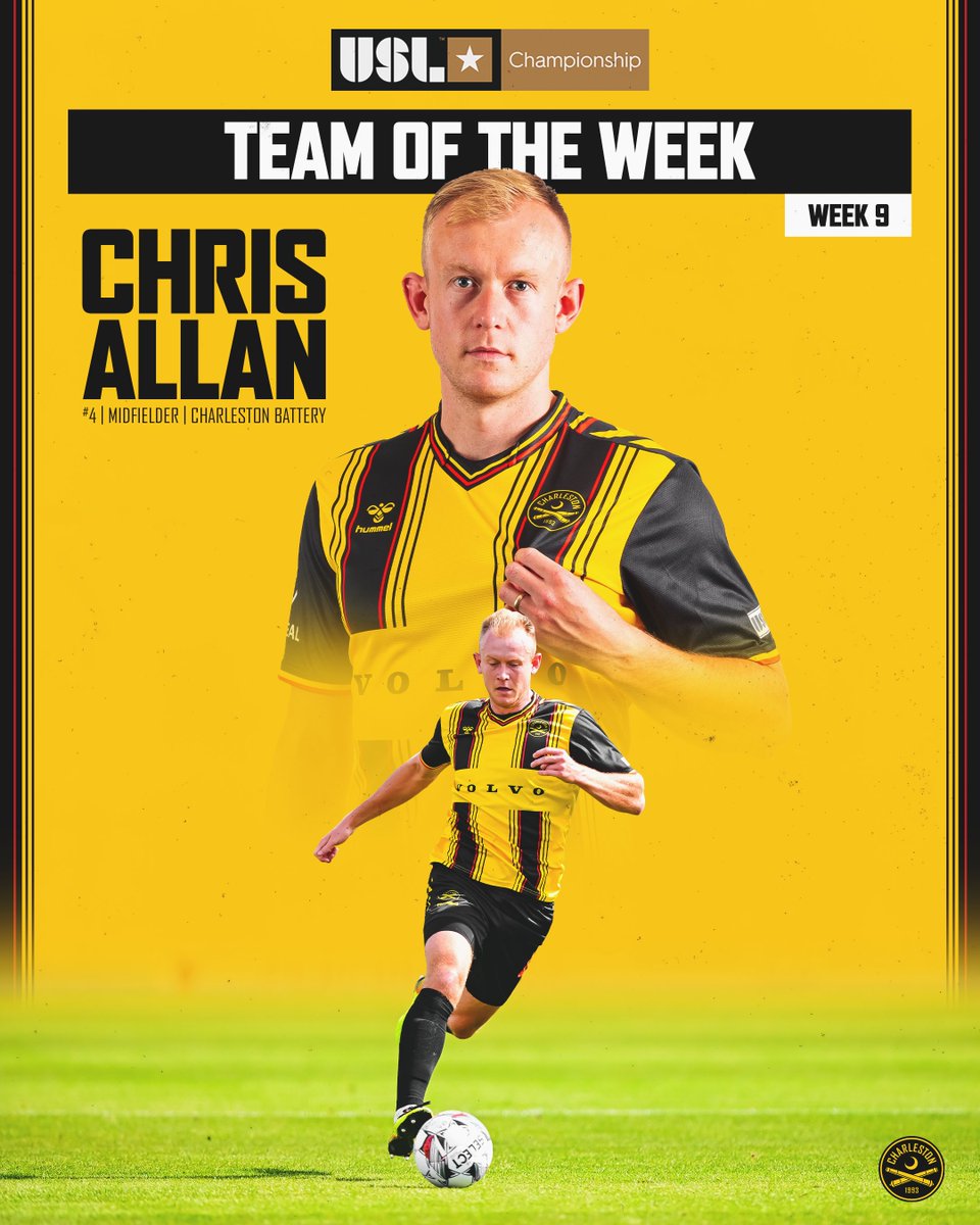 Charleston Battery (@chas_battery) on Twitter photo ๐๐ฒ ๐ฑ๐ผ๐ฒ๐ ๐ถ๐ ๐ฎ๐น๐น ๐ช๐ด๓ ง๓ ข๓ ฅ๓ ฎ๓ ง๓ ฟ
<a href="/chrisallan10/">Chris Allan</a> features on the <a href="/USLChampionship/">USL Championship</a> Team of the Week! Congrats, Chris ๐
#CB93 | #FortifyAndConquer ๐๐ฒ ๐ฑ๐ผ๐ฒ๐ ๐ถ๐ ๐ฎ๐น๐น ๐ช๐ด๓ ง๓ ข๓ ฅ๓ ฎ๓ ง๓ ฟ
<a href="/chrisallan10/">Chris Allan</a> features on the <a href="/USLChampionship/">USL Championship</a> Team of the Week! Congrats, Chris ๐
#CB93 | #FortifyAndConquer
