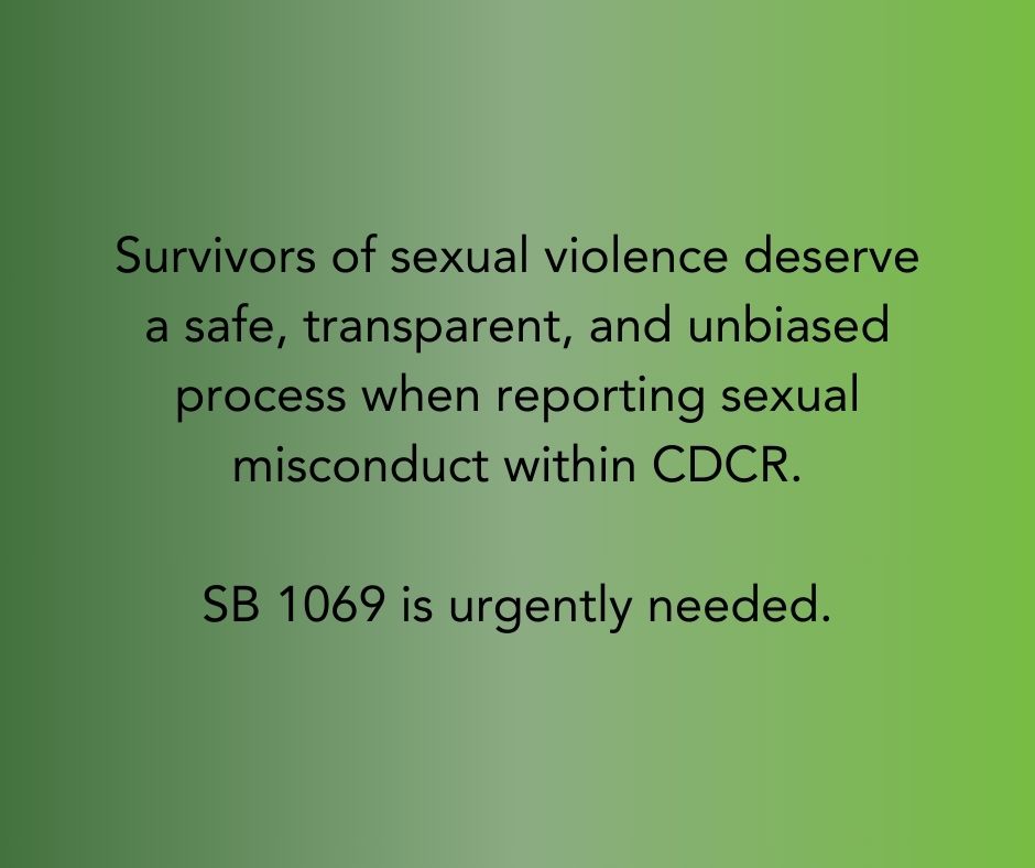@SenatorMenjivar @c_c_w_p @sister_warriors One prison guard was recently exposed for sexually assaulting more than 20 incarcerated women at CCWF over the span of a decade. Throughout that time, survivors were isolated and scared to report. @SenatorMenjivar #SupportSB1069