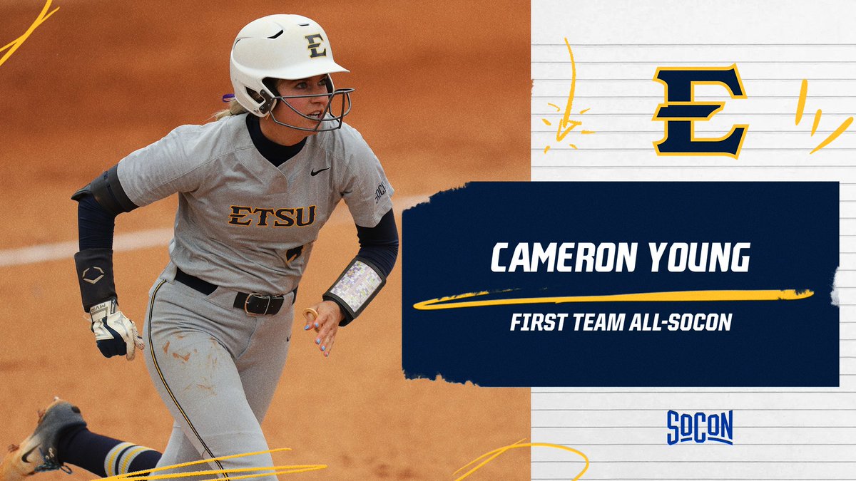 For the third straight year, 𝘾𝙖𝙢𝙚𝙧𝙤𝙣 𝙔𝙤𝙪𝙣𝙜 has earned all @SoConSports honors❗️ 🔹Second player in program history to earn three all-conference honors 🔹SoCon-best .394 batting average and 16 doubles 🔹Hit .429 in SoCon play #BeGreat