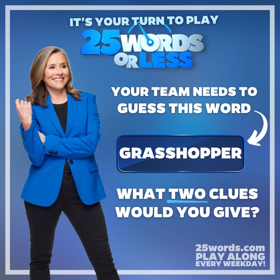 Hop to the comments & share your clues! 🦗

#25WordsOrLess #gameshow #guessinggame