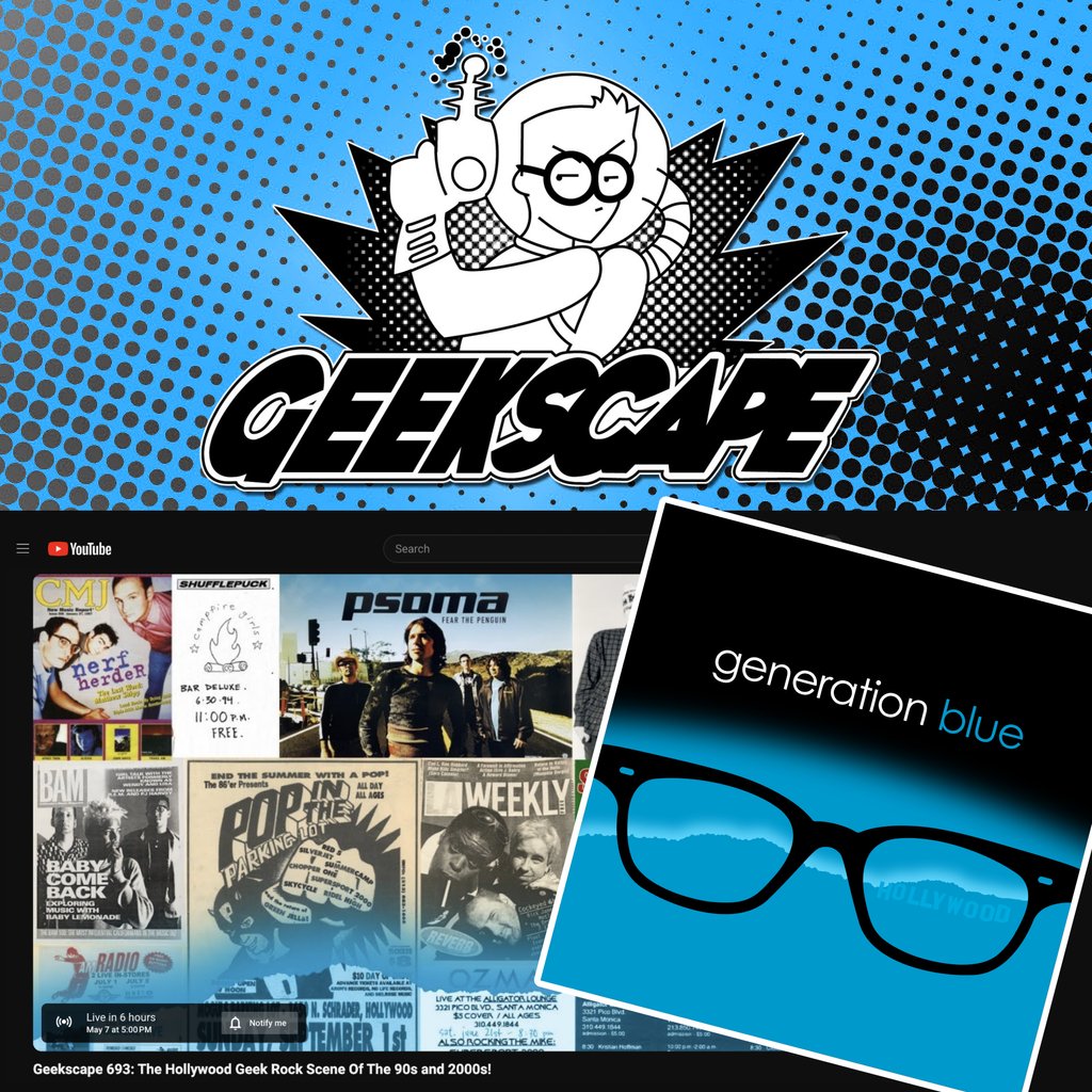 Tonight, it's Geekscape, welcoming S.W. Lauden and Chopper One's Jason Cropper to talk Geek Rock and 'Generation Blue (out now: orcd.co/generationblue). Tune in and geek out! youtube.com/watch?v=ZrMom4… #Geekscape #GenerationBlue #GeekRock #AltRock #IndieRock #BigStirRecords