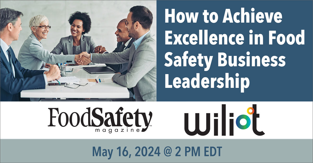 Elevate your leadership in food safety with insights from industry trailblazers! By attending our upcoming #webinar, you’ll gain strategies to align food safety with business objectives and drive excellence in global leadership.

Register Now: brnw.ch/21wJysi