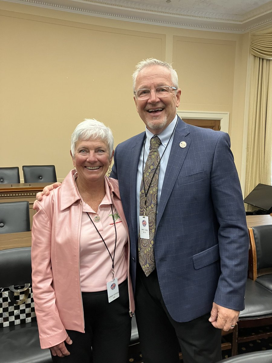 Connie is enjoying the day at the Motorsports Caucus! Always great to catch up with SCCA President, Mike Cobb.