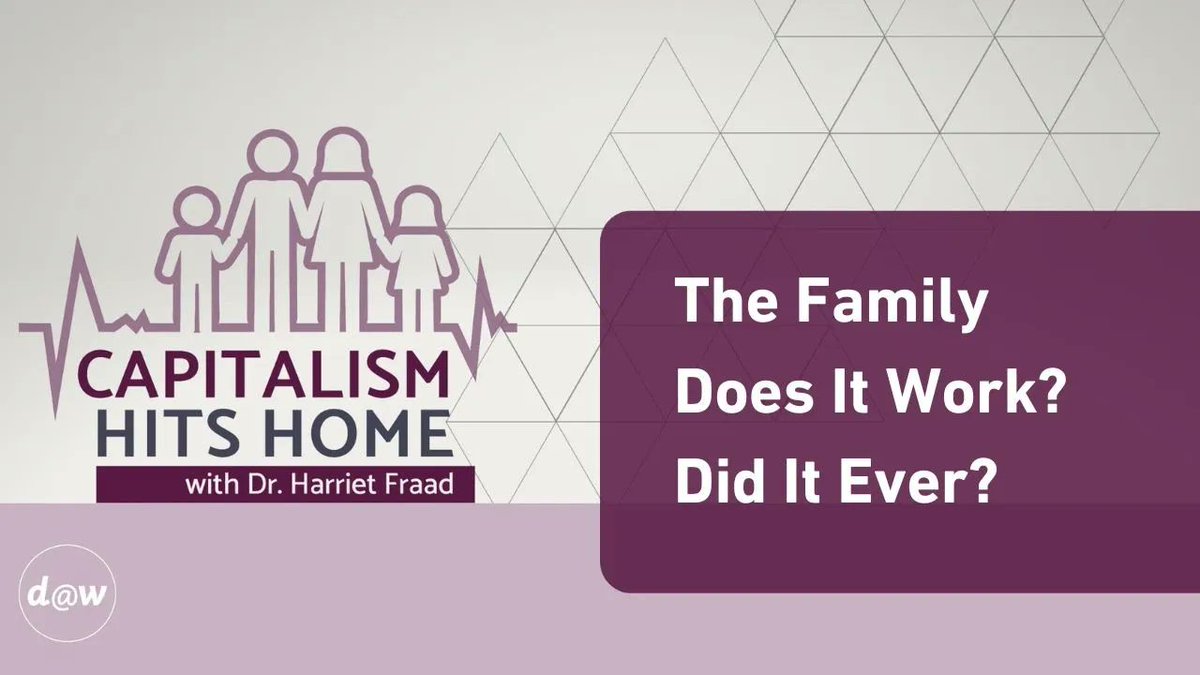 Don't miss a new episode of #CapitalismHitsHome with Dr. Harriet Fraad Thursday May 9th at 4:30 EST here: youtube.com/watch?v=uAxpJf… #resistcapitalism #democracyatwork #family #health #mentalhealth #psychology