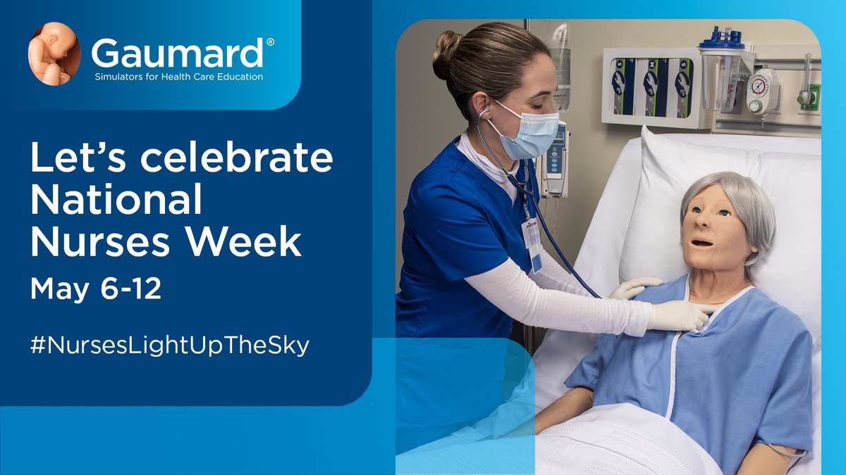 🩺 Let's celebrate our heroes! This #NationalNursesWeek, Gaumard proudly honors the incredible dedication and compassion of nurses everywhere. Together, let's illuminate the skies with gratitude and appreciation #NursesLightUpTheSky #Healthcare #Nursing