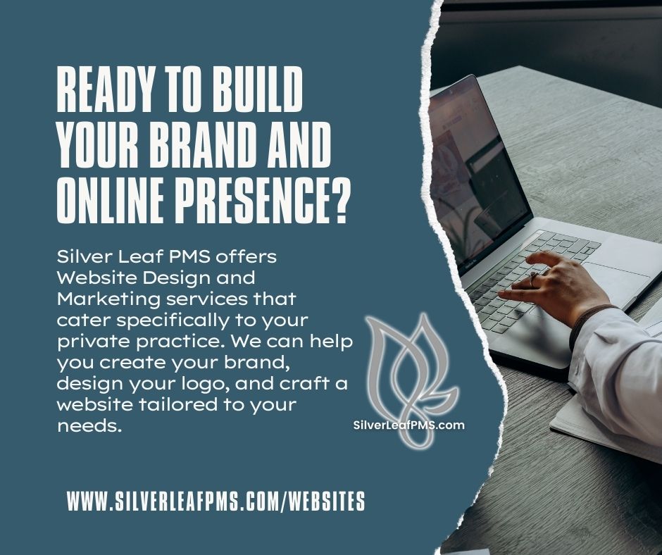 Ready to stand out online? Silver Leaf PMS offers premium website design and marketing services for healthcare professionals. Elevate your online presence today! #OnlineVisibility #SilverLeafPMS
BOOK A FREE CONSULTATION:  silverleafpms.com/services