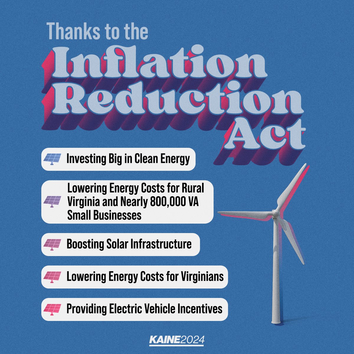 We are responsible for leaving this planet in a better place for generations to come. I was proud to vote for the Inflation Reduction Act because it’s the biggest climate legislation in history—spurring clean energy growth in Virginia’s offshore wind and solar industries.