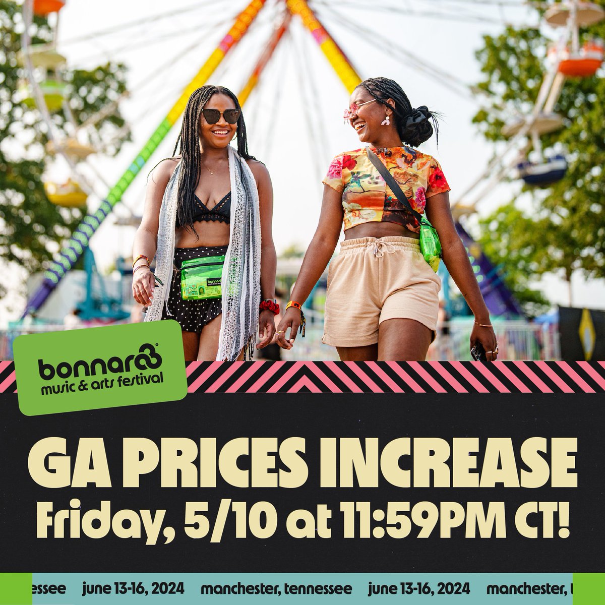 we're closing in on roooo! be sure to snag your tix to the farm before friday night if ya haven't yet 👀 bonnaroo.com/tickets